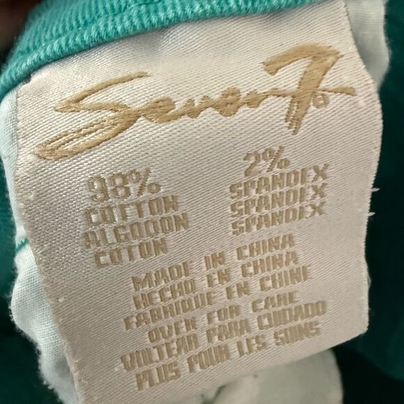 7 For All Mankind Turquoise Denim Pants - Picture 8 of 8